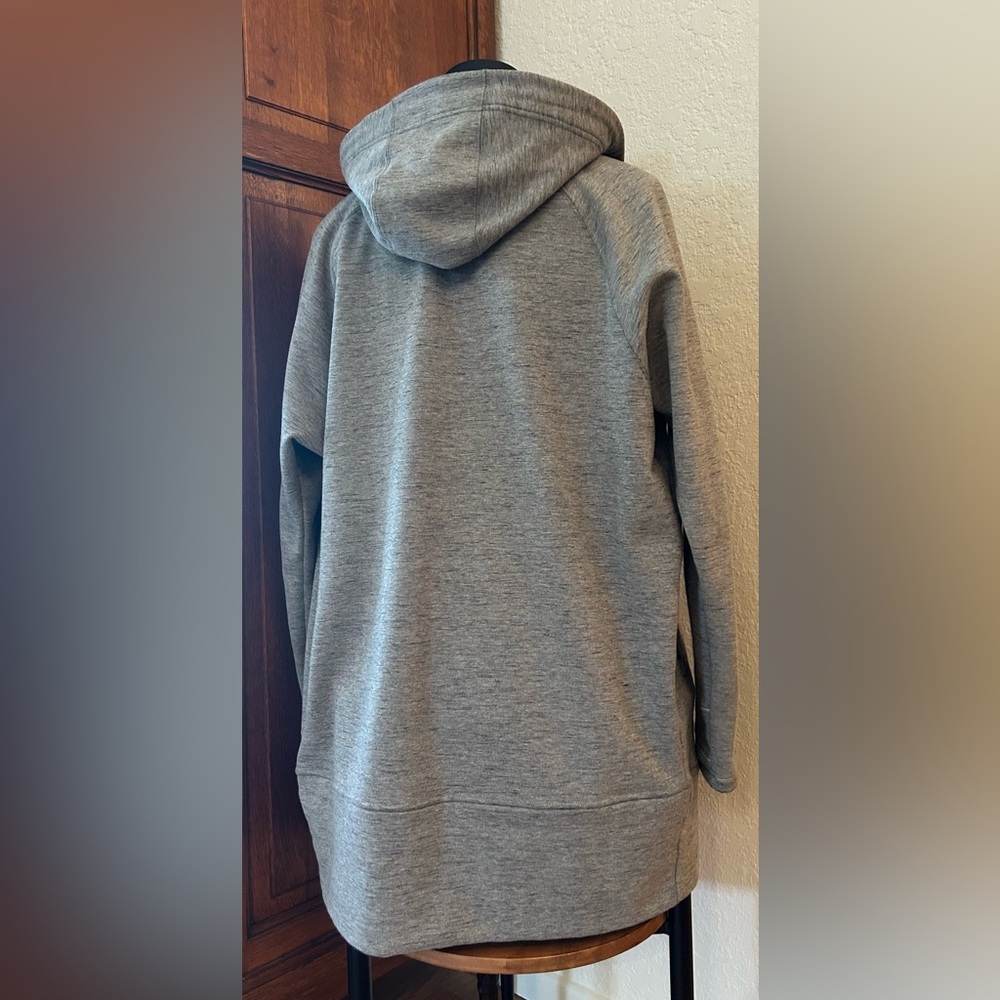 Women’s Athleta Long Fleece-lined Gray Zip-Up Hoodie